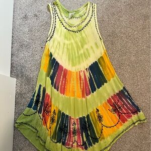 Bohemian Multicolor Tie-Dye Skirt